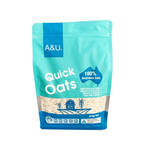 A&U Quick Oats 810g Miss Spelt's Organics