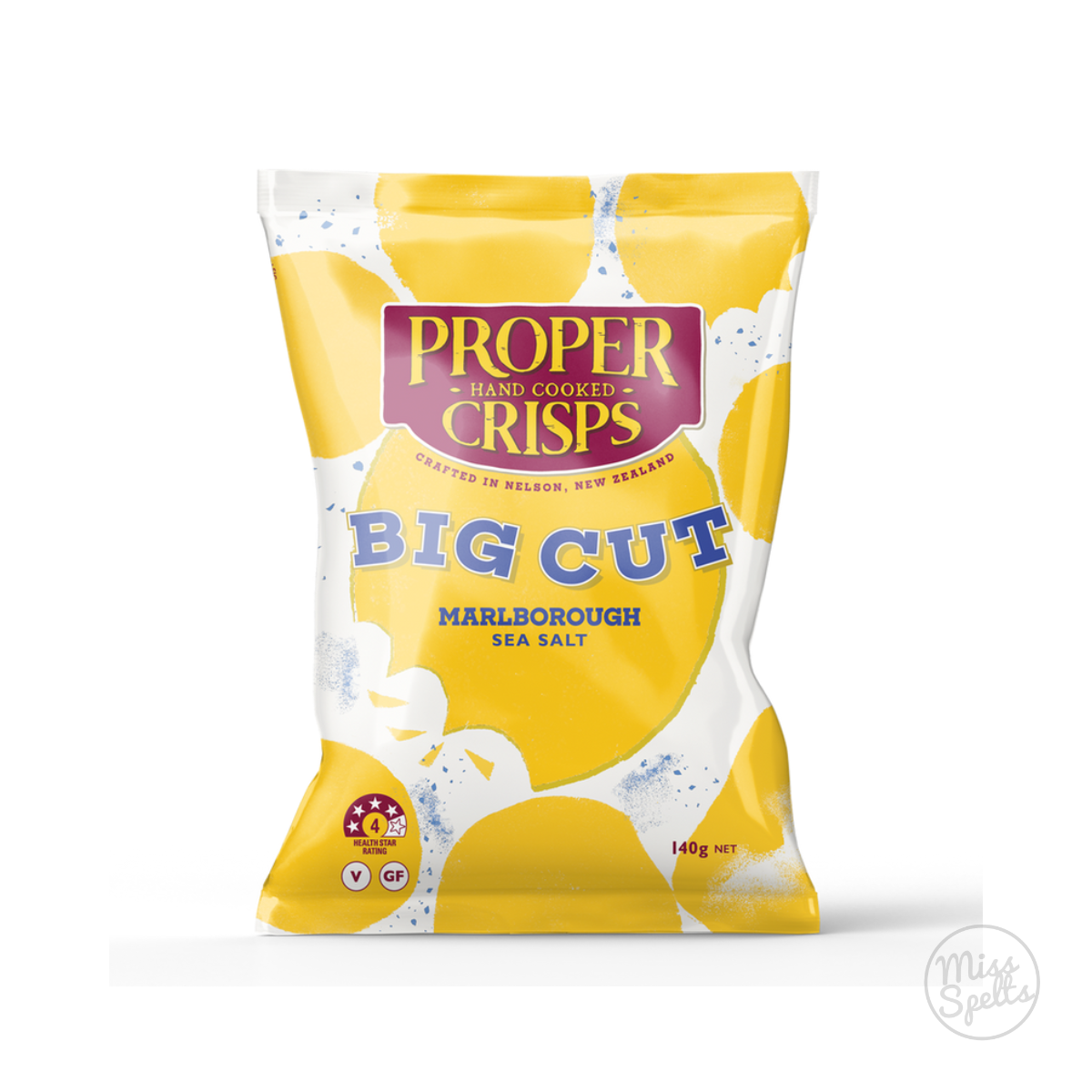 Proper Crisps Big Cut Marlborough Sea Salt Chips 140g Miss Spelt's