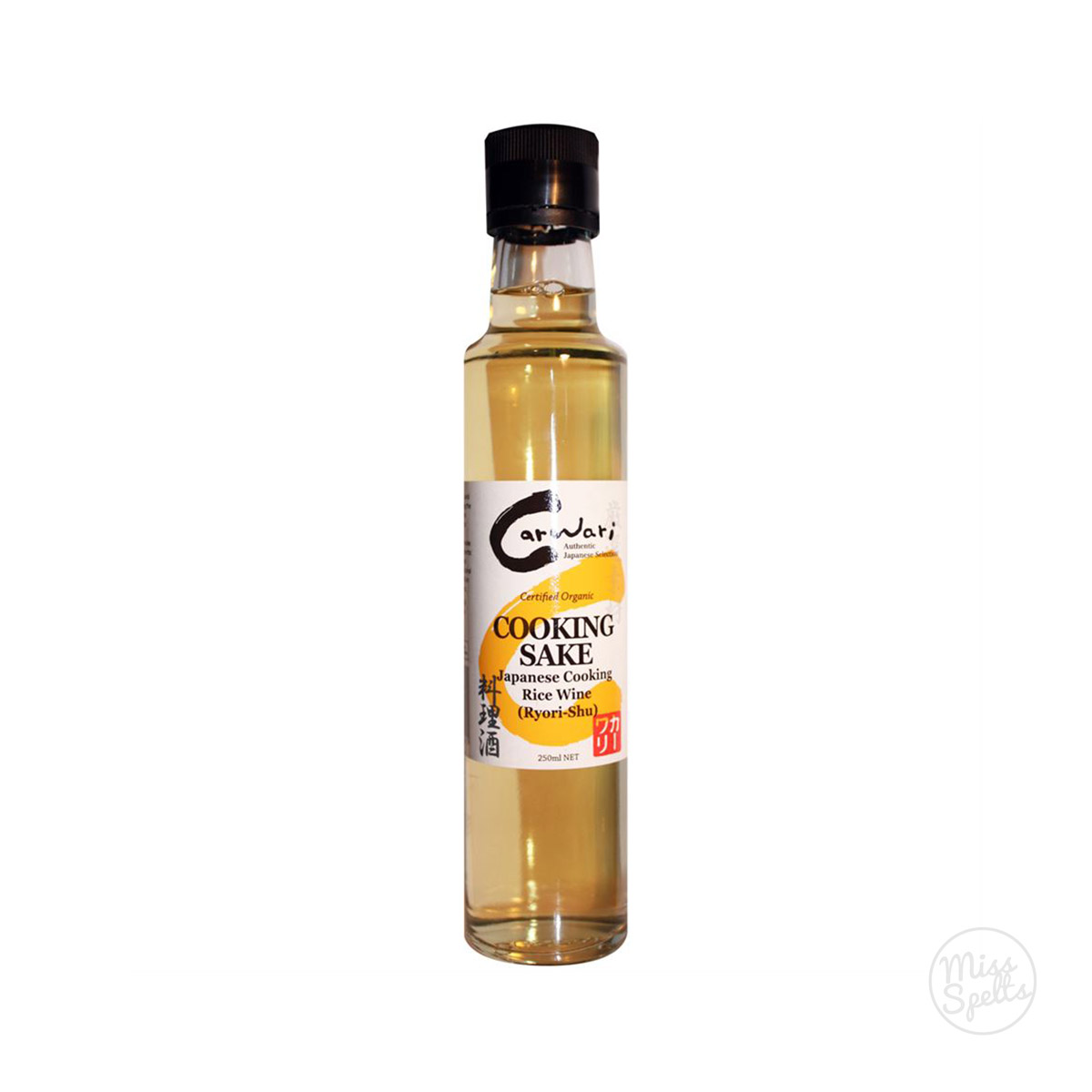 Carwari Organic Cooking Sake (Rice Wine) 250ml Miss Spelt's Organics