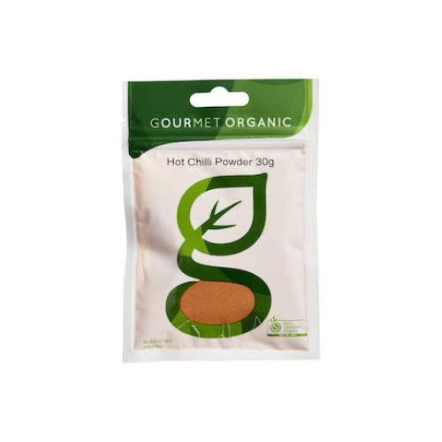 Gourmet Organic Herbs Chilli Hot Powder 30g - Miss Spelt's Organics