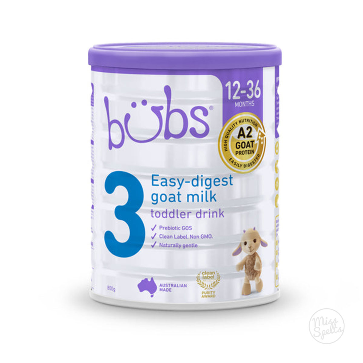 Organic Bubs Infant Formula S3 Goat Milk 800g Miss Spelt's Organics