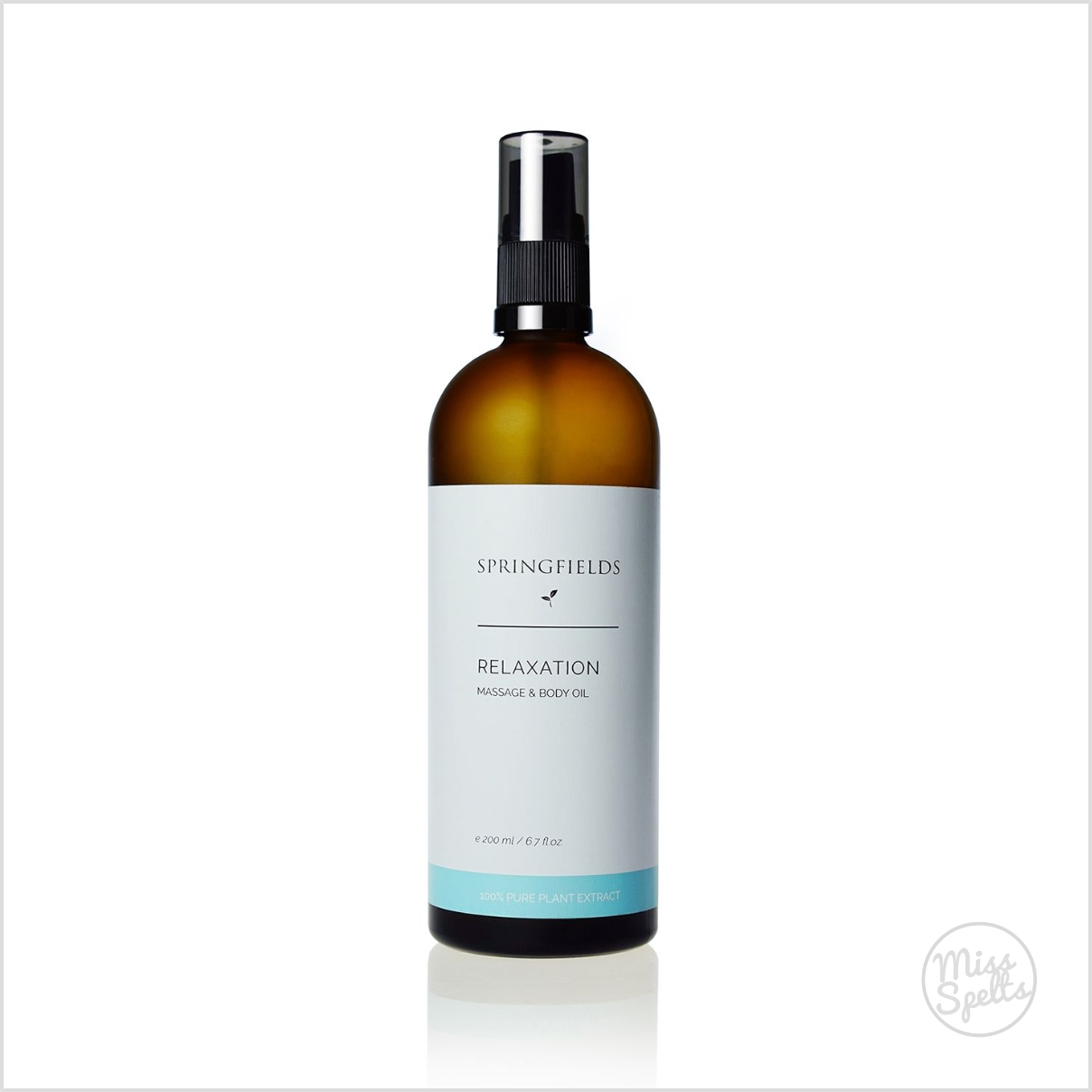 Springfields Relaxation Massage Oil 200ml - Miss Spelt's Organics