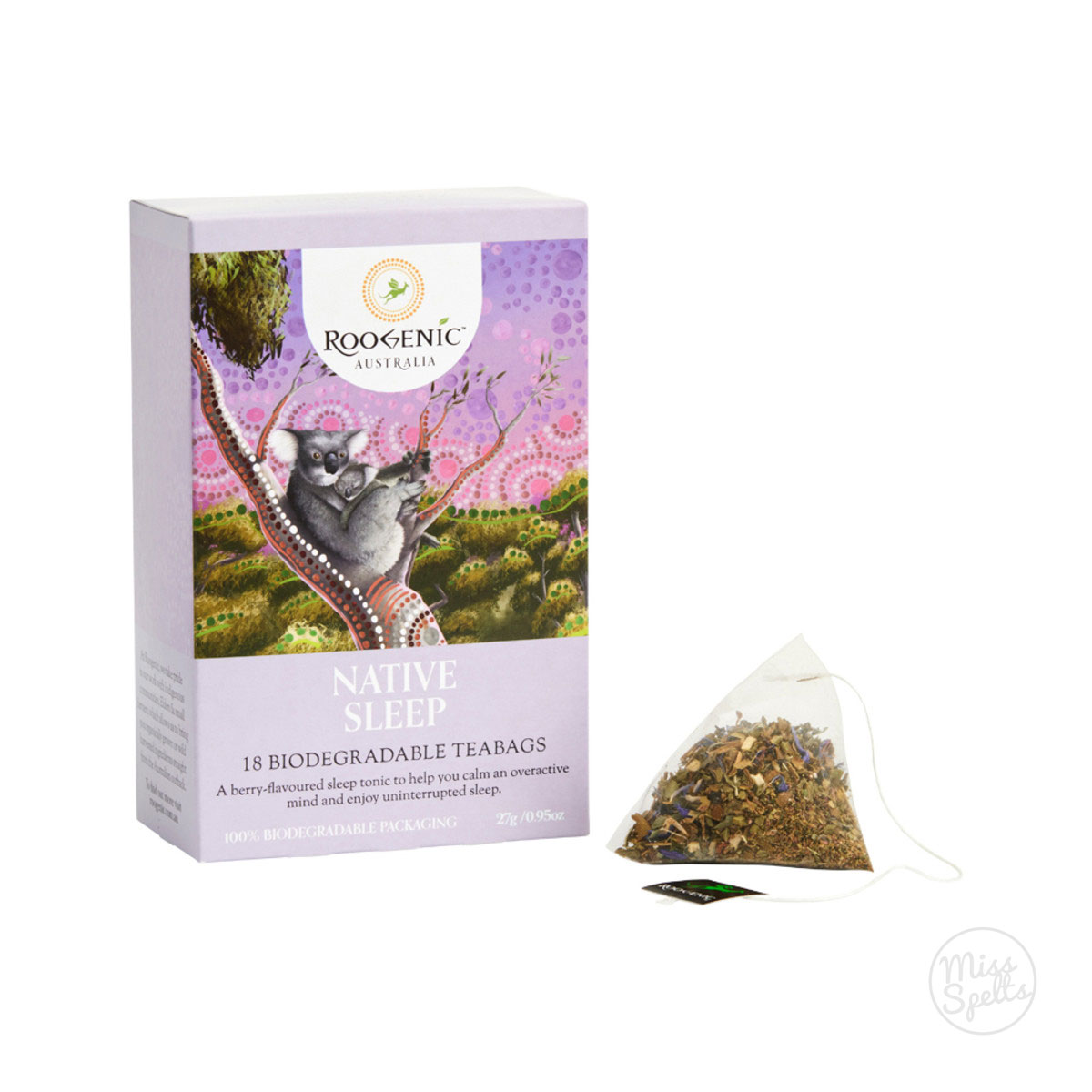 Roogenic Australia Native Relaxation 18 Tea Bags Miss Spelt's Organics